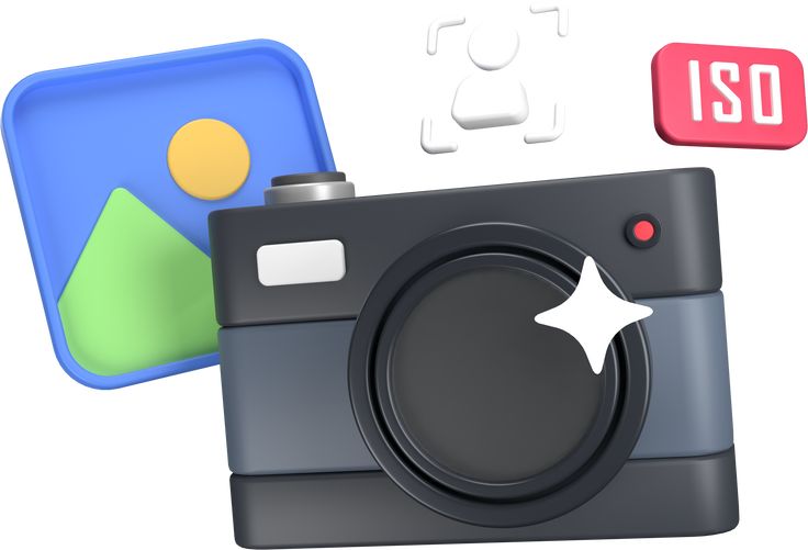 Camera photography take picture 3D illustration